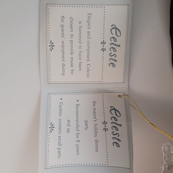 CELESTE Victorian Style Musical Porcelain Doll W/ Cello ANCO  1994 "Feelings" - Picture 12 of 16